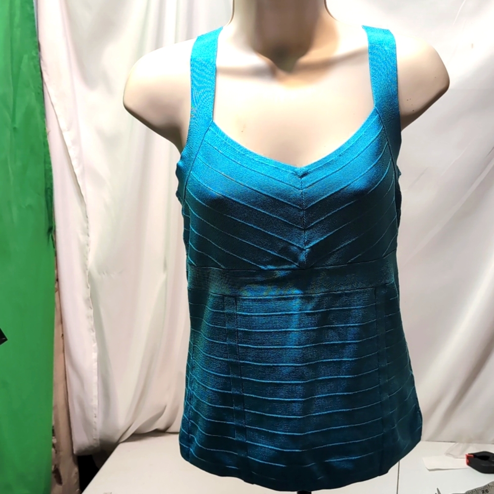 White House/Black Market Blue Tank Top Size Medium